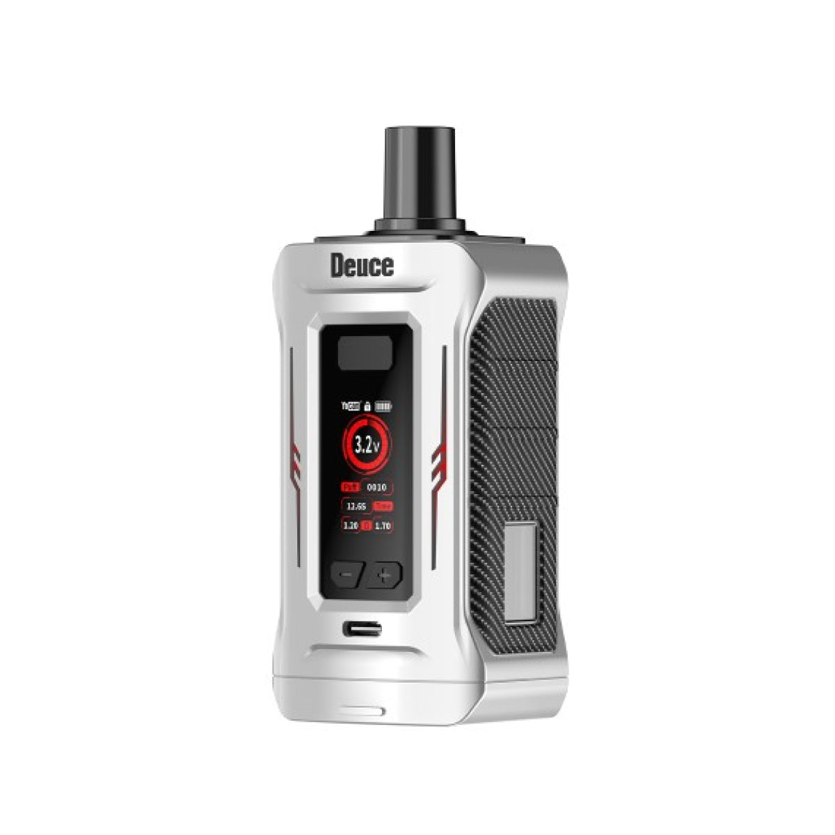 Yocan Deuce 510 Thread Dual Cartridge Vape Battery - Silver