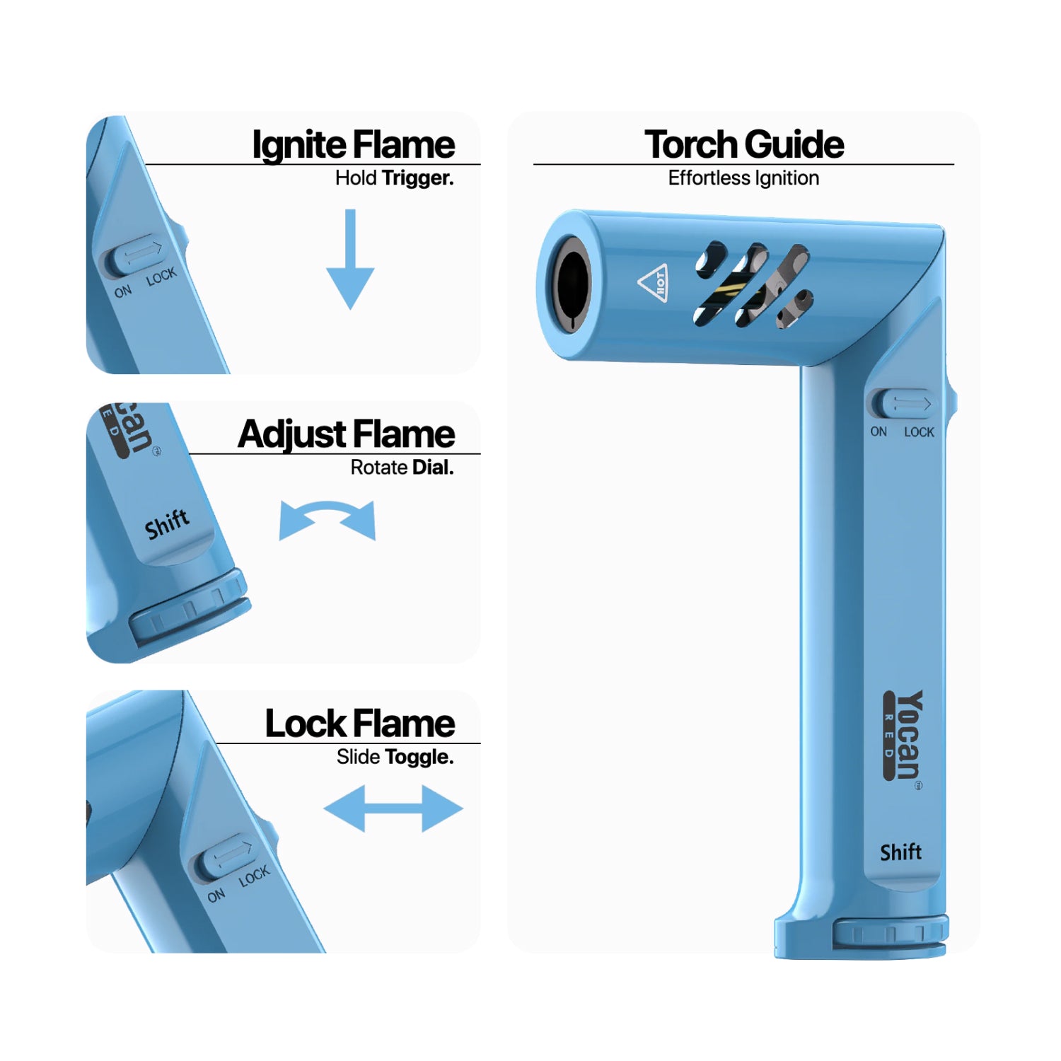 Yocan Red Shifty Torch - features