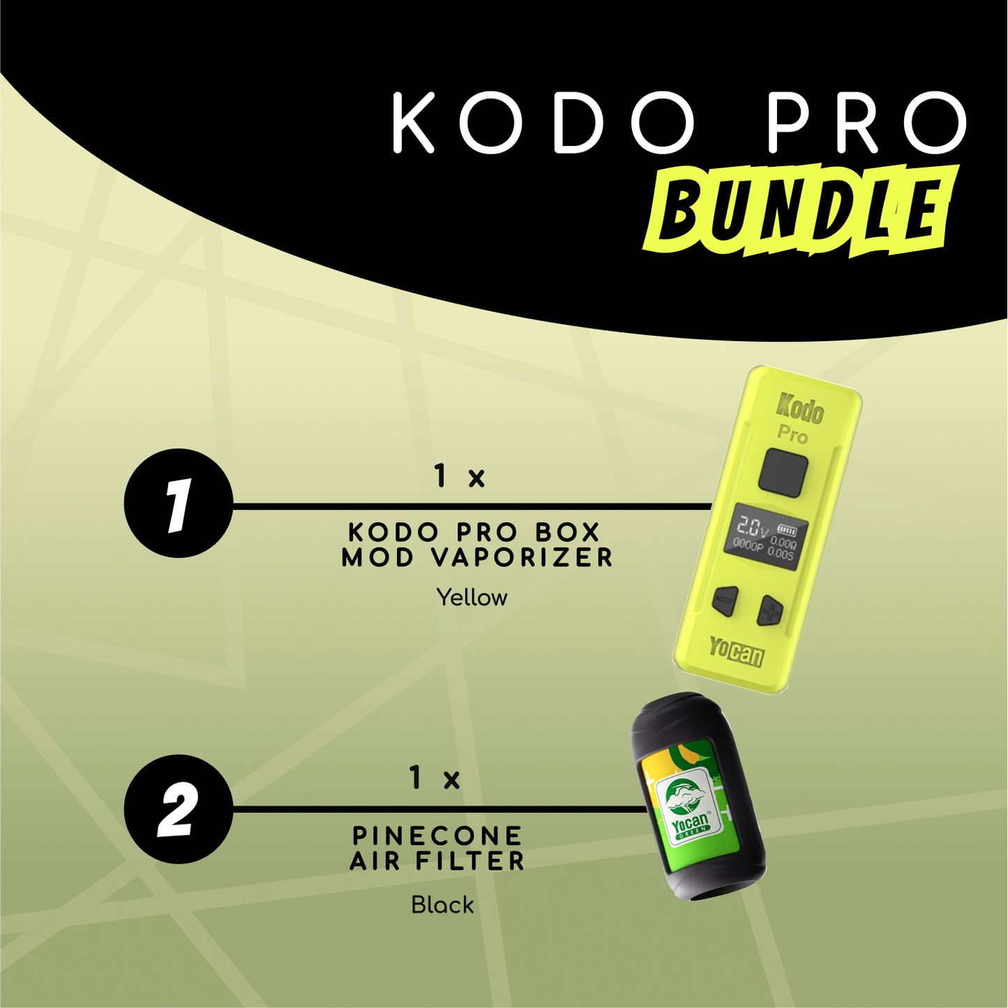 Yocan Kodo Pro BUNDLE - Yellow