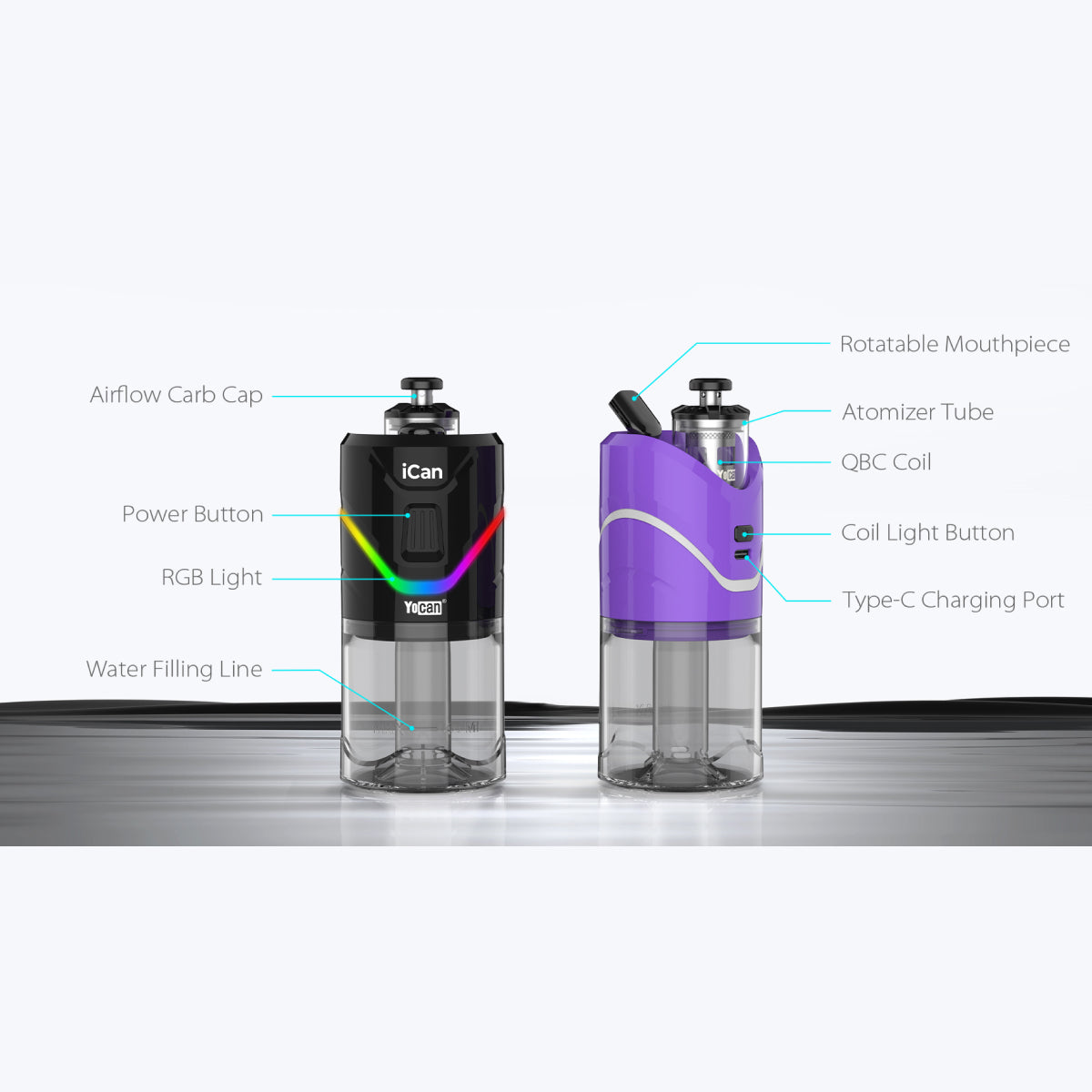 Yocan iCan e-Rig Vaporizer - parts